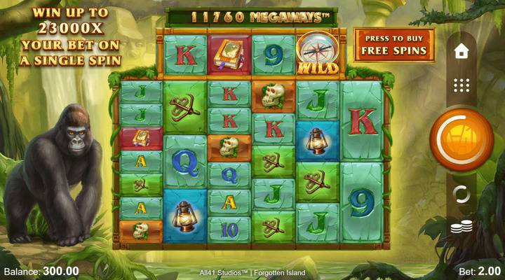 Forgotten Island Megaways slot screenshot